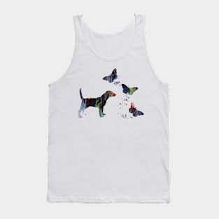 Beagle And Butterflies Tank Top